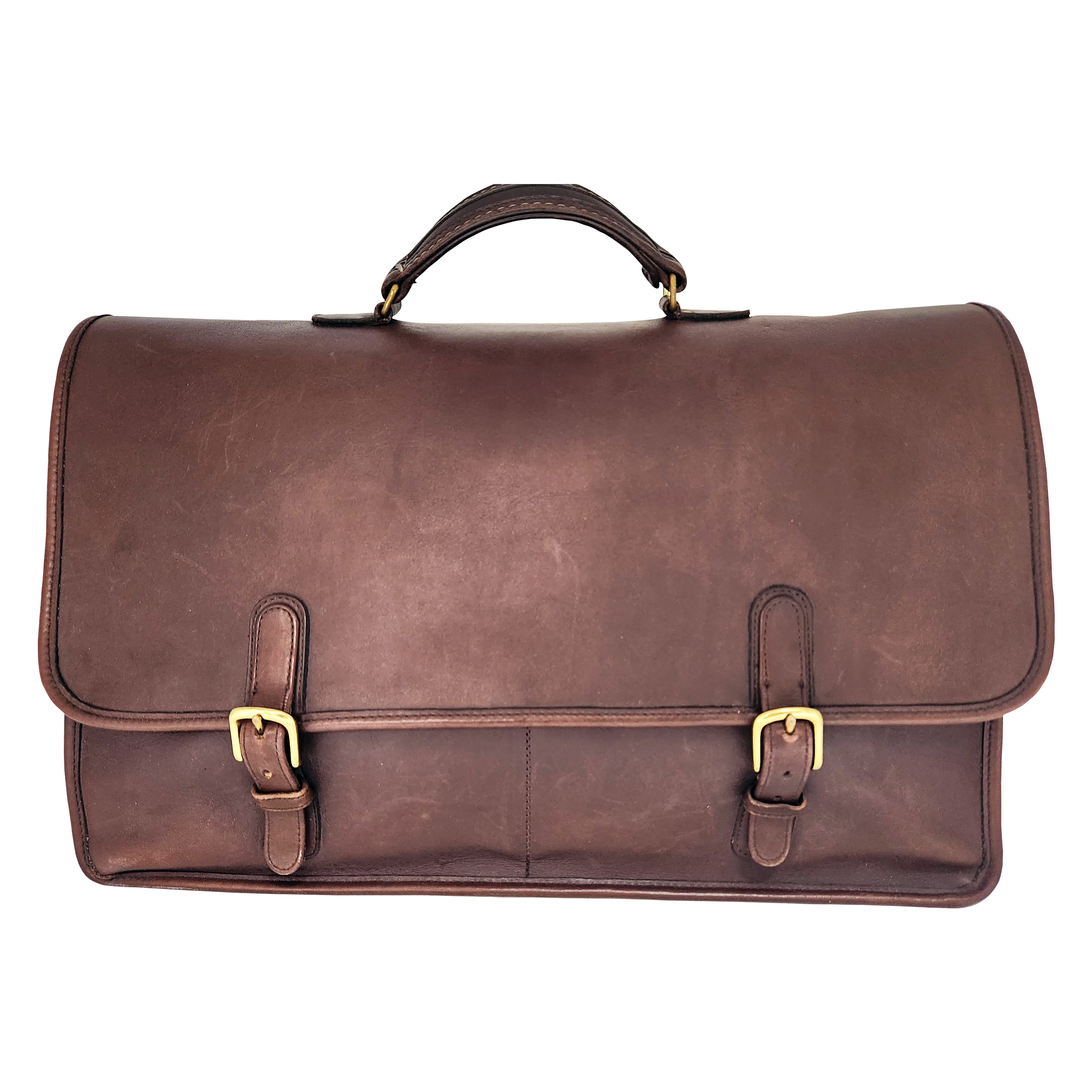 Jack Georges Legacy Style Briefcase in Brown Leather - Prosoft Binders