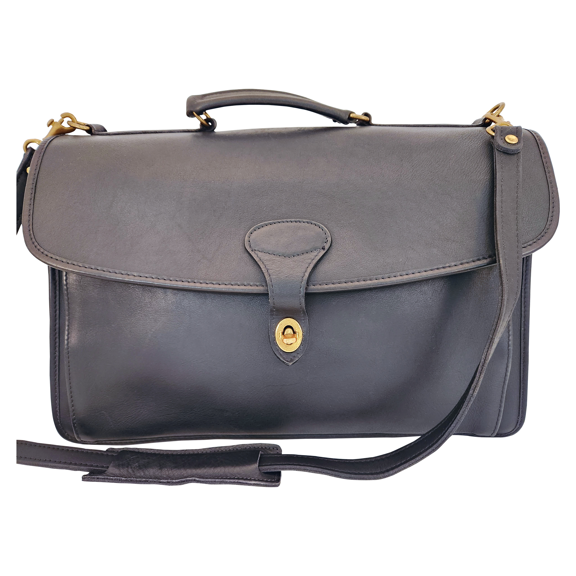 Jack Metropolitan Briefcase in Black Leather Prosoft Binders